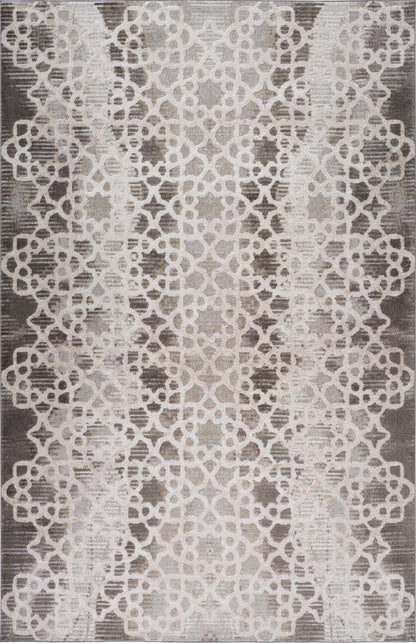 Zahra Trellis Contemporary Brown Indoor Rug