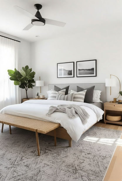 Noema Geometric Contemporary Beige and Cream Indoor Rug