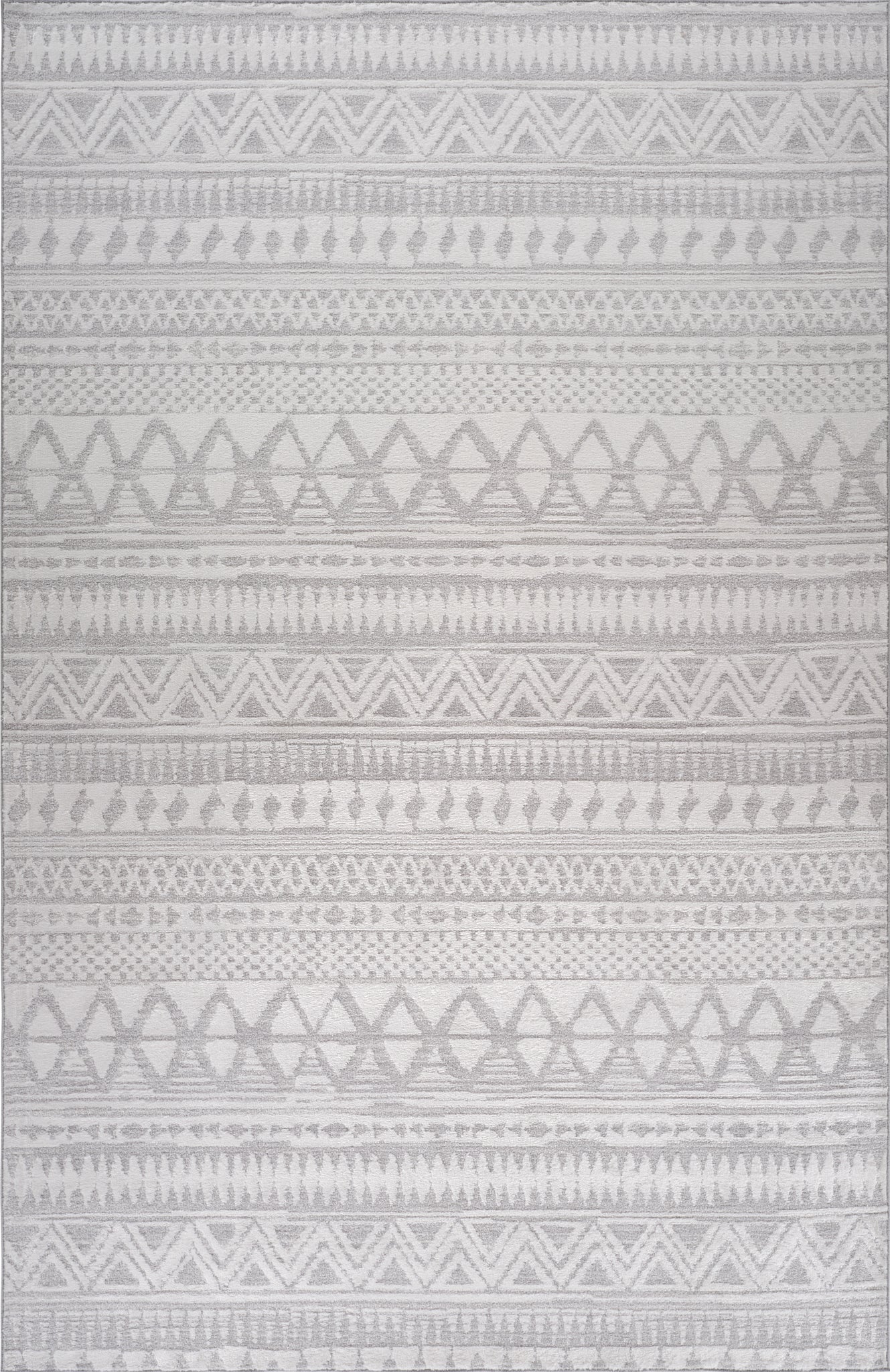 Sirocco Geometric Contemporary Grey and Cream Indoor Rug