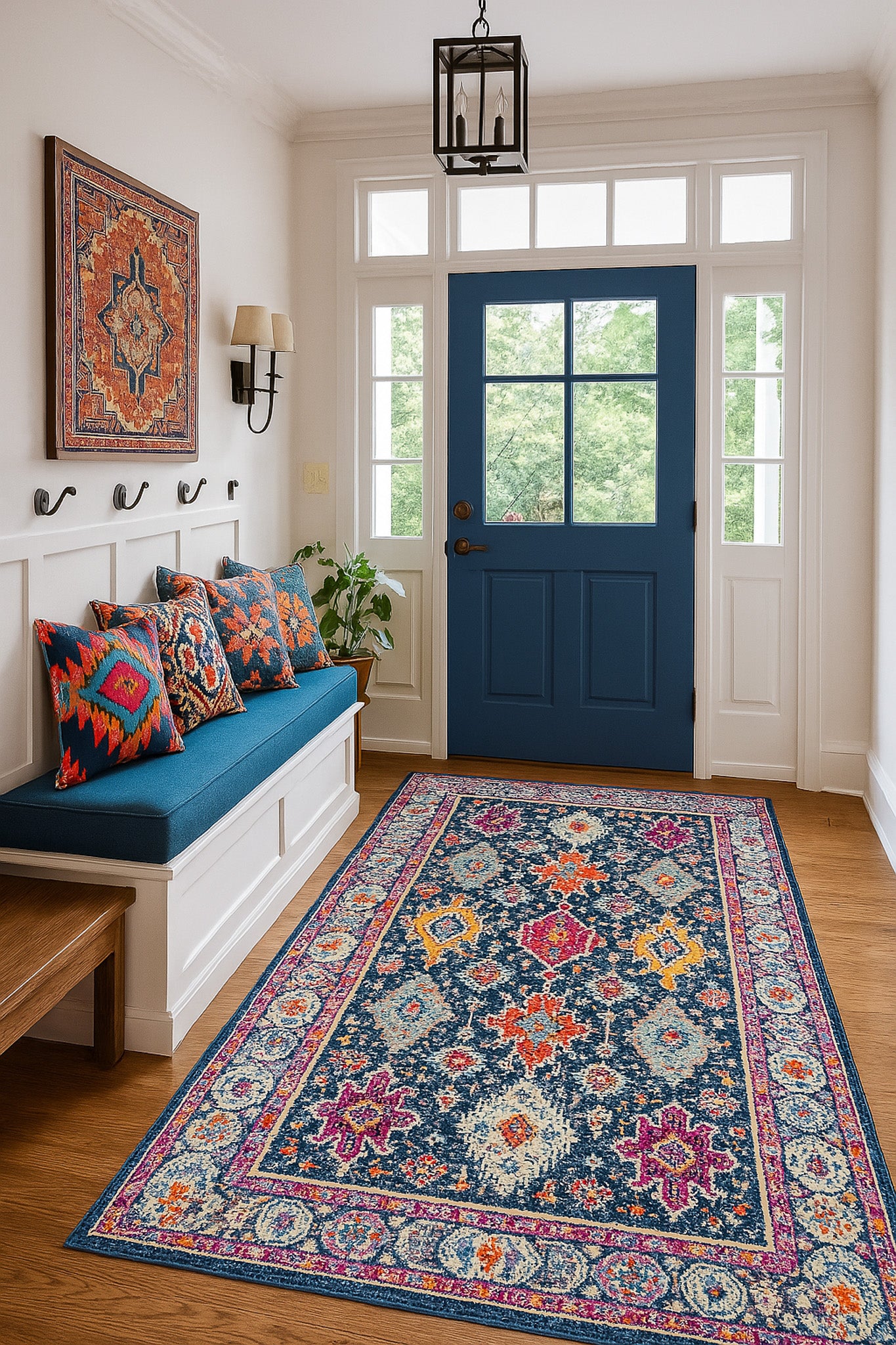 Noor Moroccan Traditional Blue Indoor Rug-5