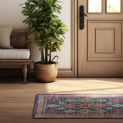 Noor Moroccan Traditional Blue Indoor Rug-12