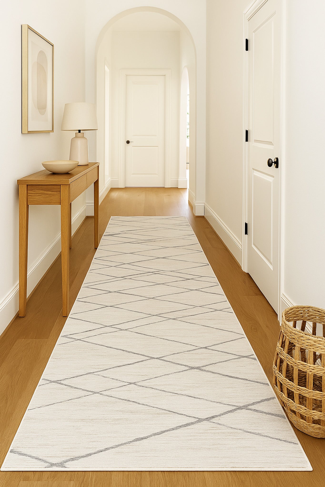 Nira Abstract Contemporary Beige and Grey Indoor Rug