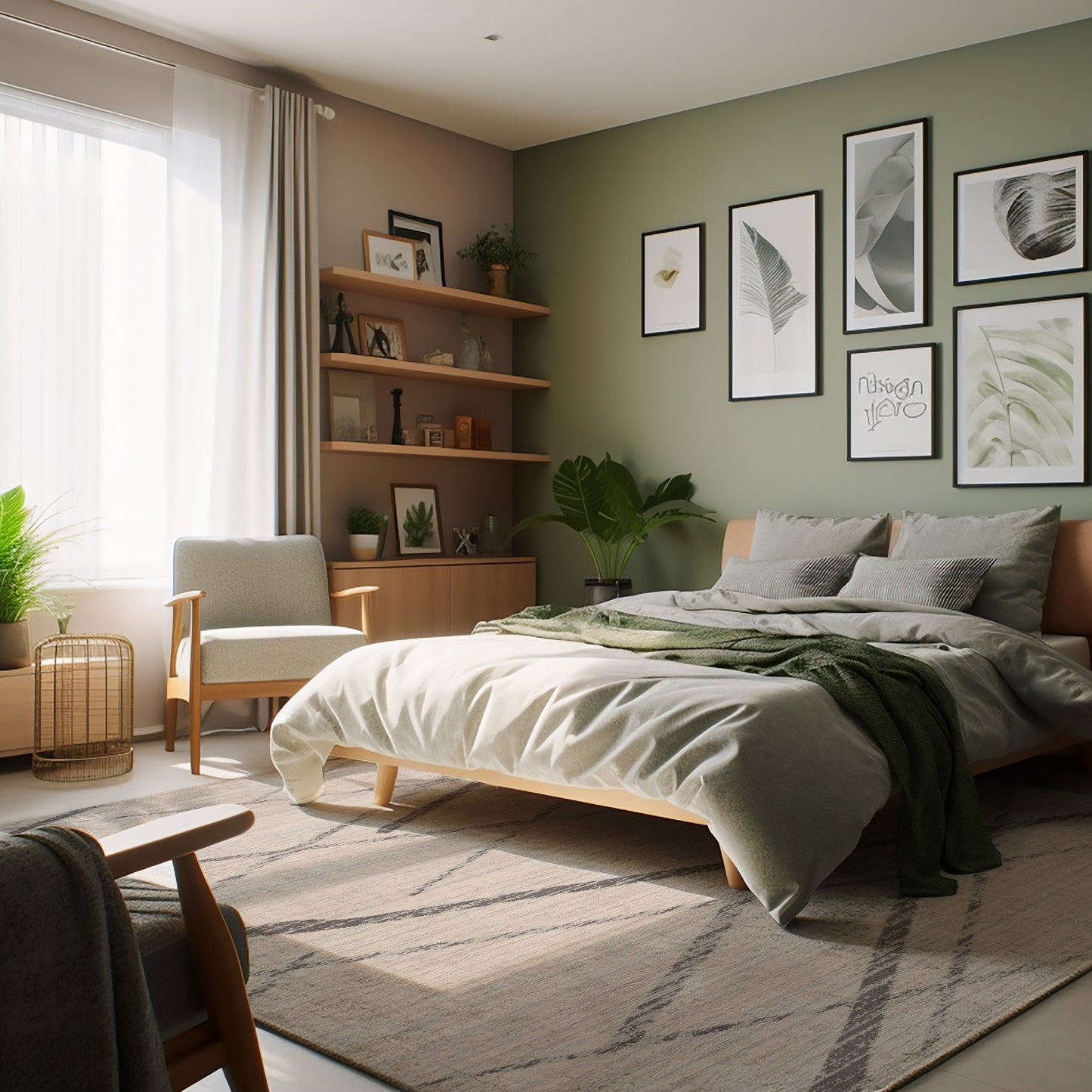 Nira Abstract Contemporary Beige and Grey Indoor Rug