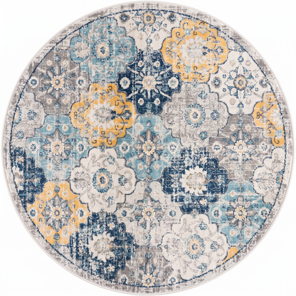 Alfombra azul contemporánea Savannah de mediados de siglo