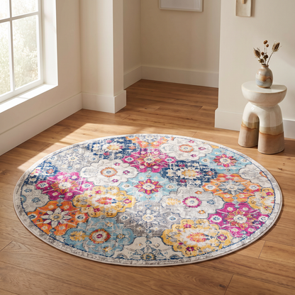 Tapis rouille contemporain moderne du milieu du siècle Savannah