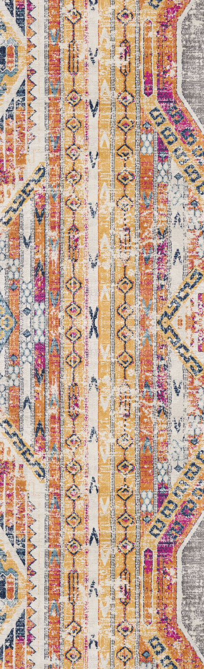 Zaria Boho Contemporary Yellow and Beige Indoor Rug-13