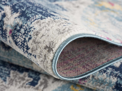 Anara Floral Traditional Blue Indoor Rug