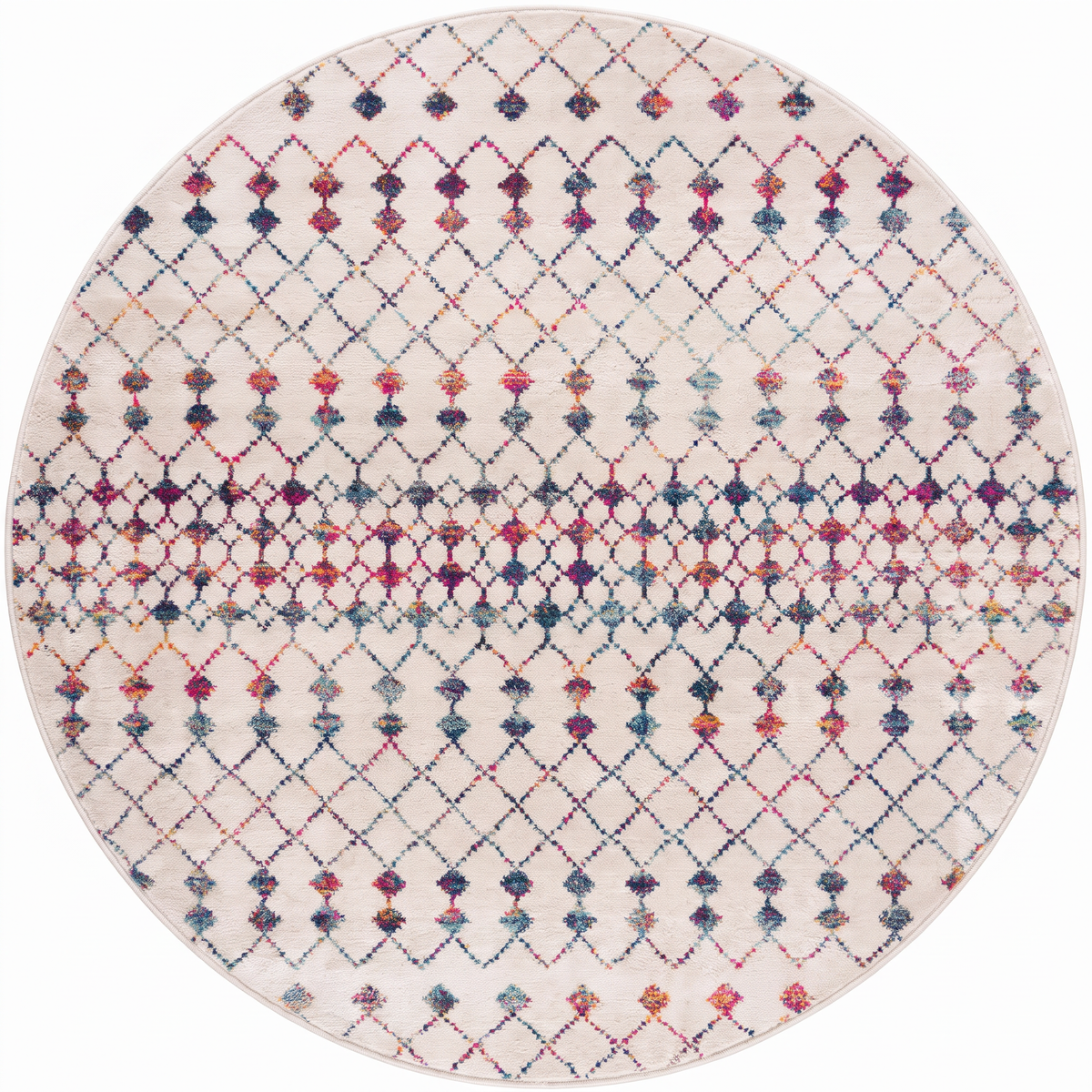 Nomia Boho Contemporary Beige and Blue Indoor Rug