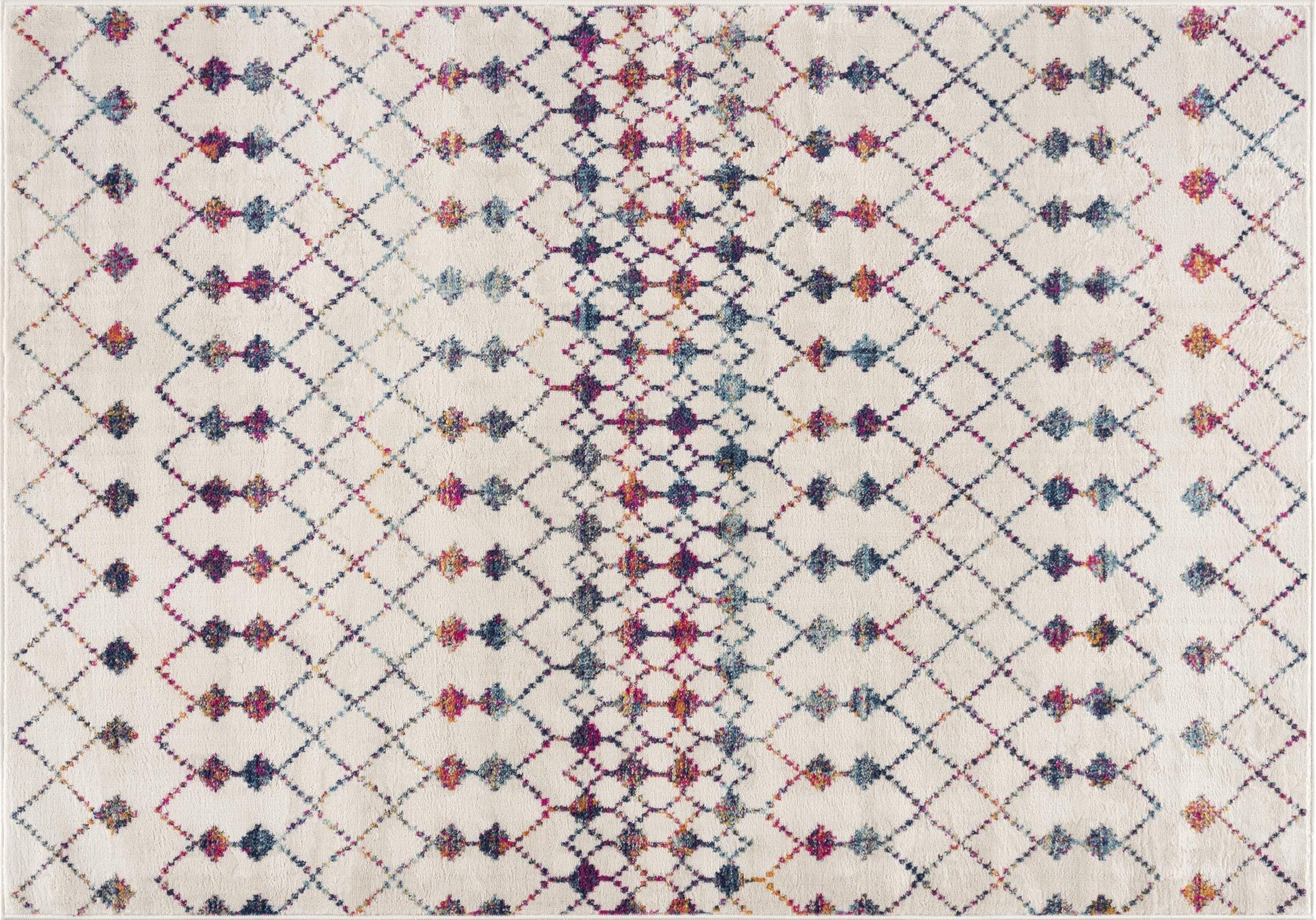 Nomia Boho Contemporary Beige and Blue Indoor Rug-21