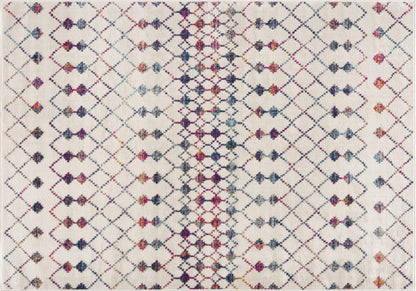 Nomia Boho Contemporary Beige and Blue Indoor Rug-21