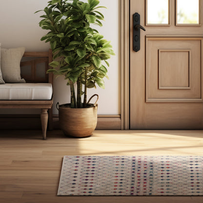 Nomia Boho Contemporary Beige and Blue Indoor Rug-13