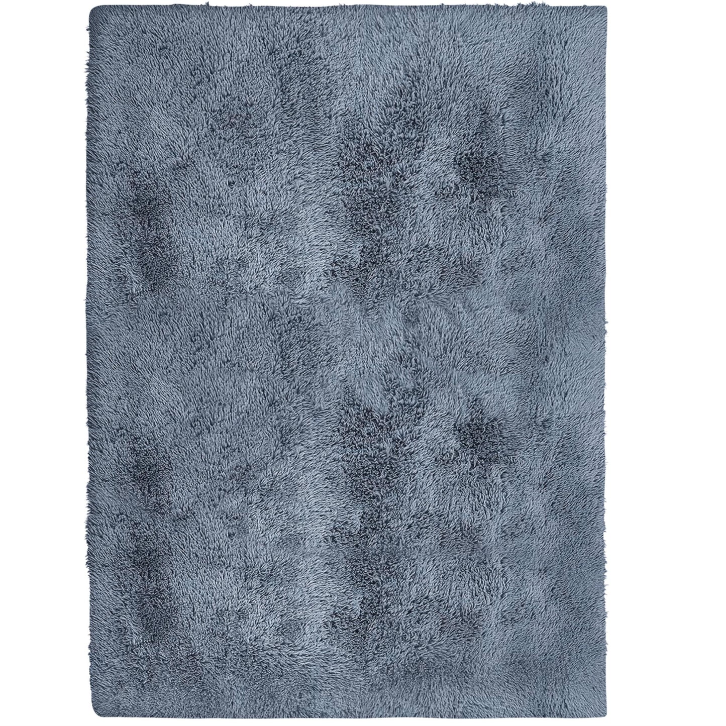 Alba Solid Contemporary Grey Plush Indoor Rug-3