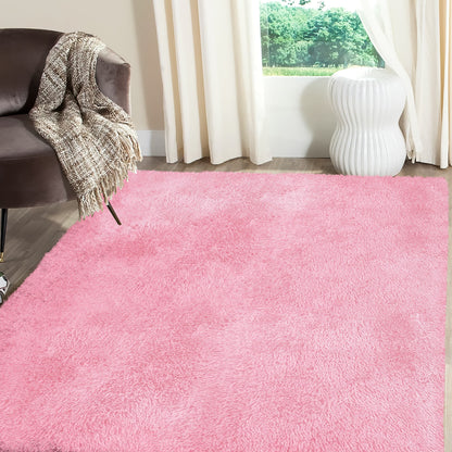 Super Soft Plush Shag Pink Rug