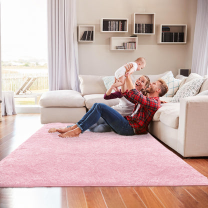 Super Soft Plush Shag Pink Rug