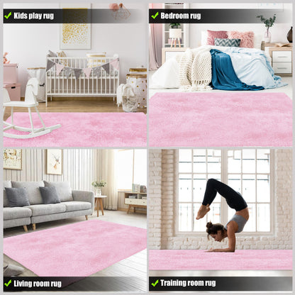 Super Soft Plush Shag Pink Rug