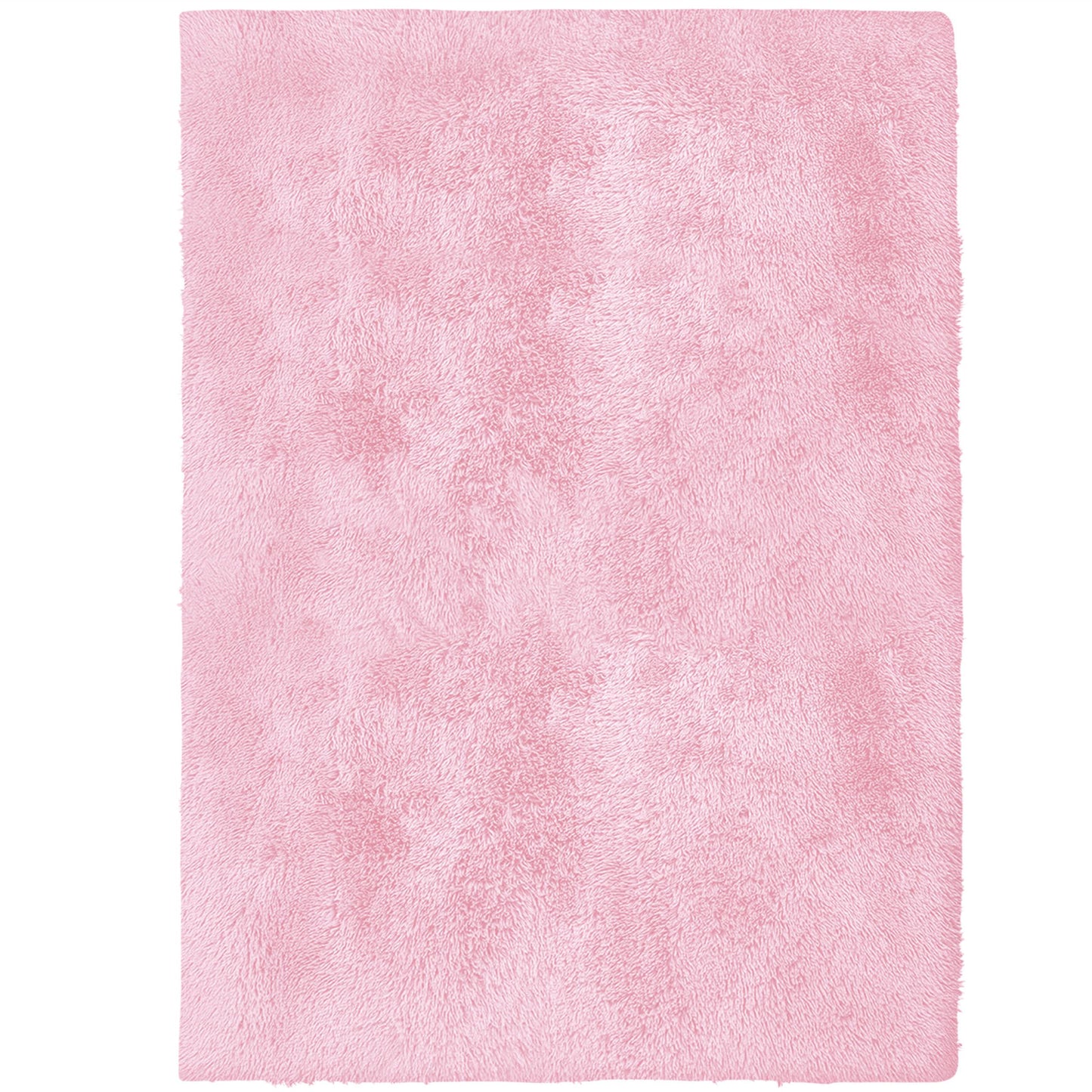 Alba Solid Contemporary Pink Plush Indoor Rug-3
