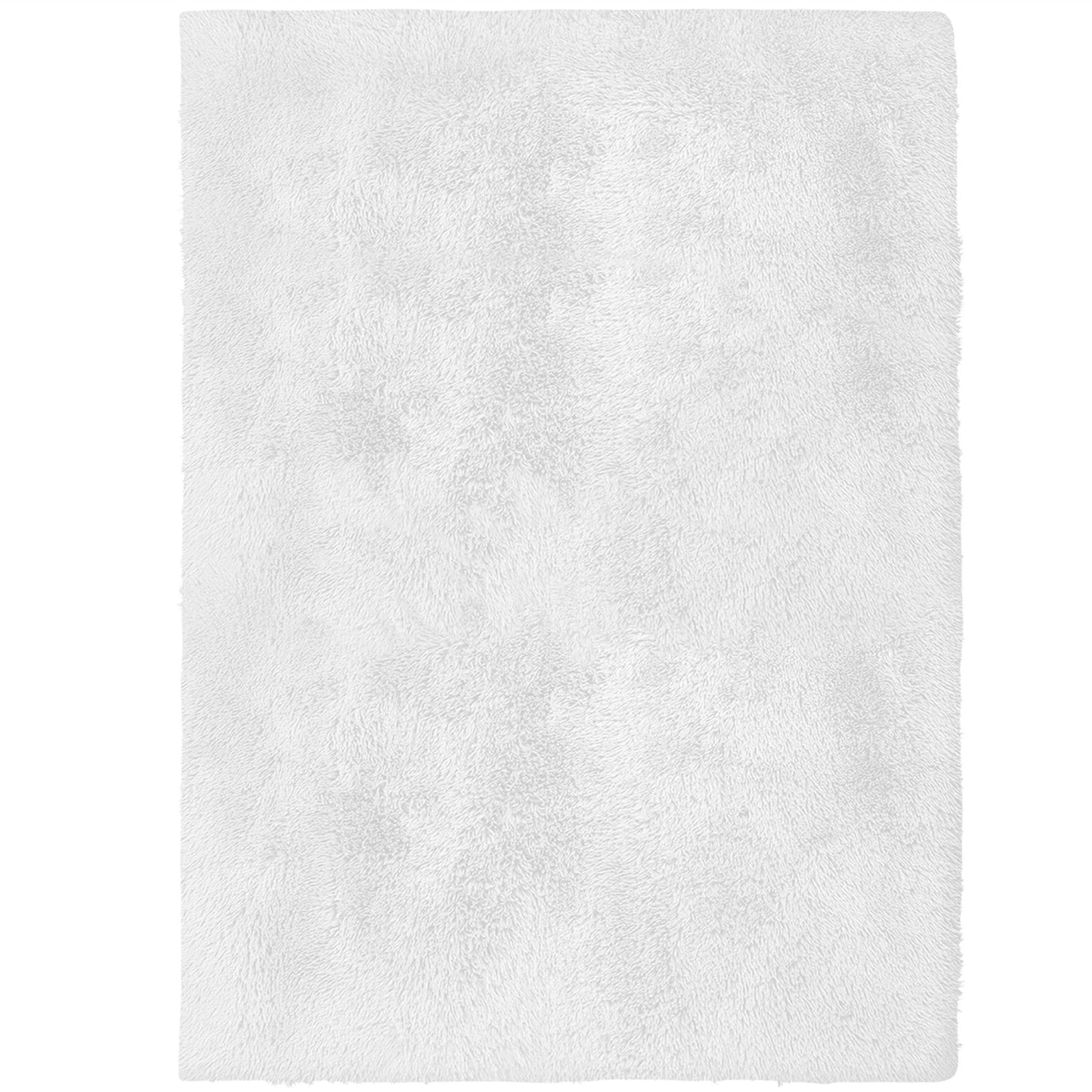 Alba Solid Contemporary White Plush Indoor Rug-3