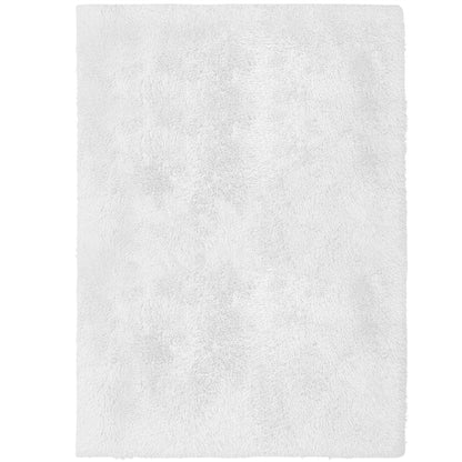 Alba Solid Contemporary White Plush Indoor Rug-3