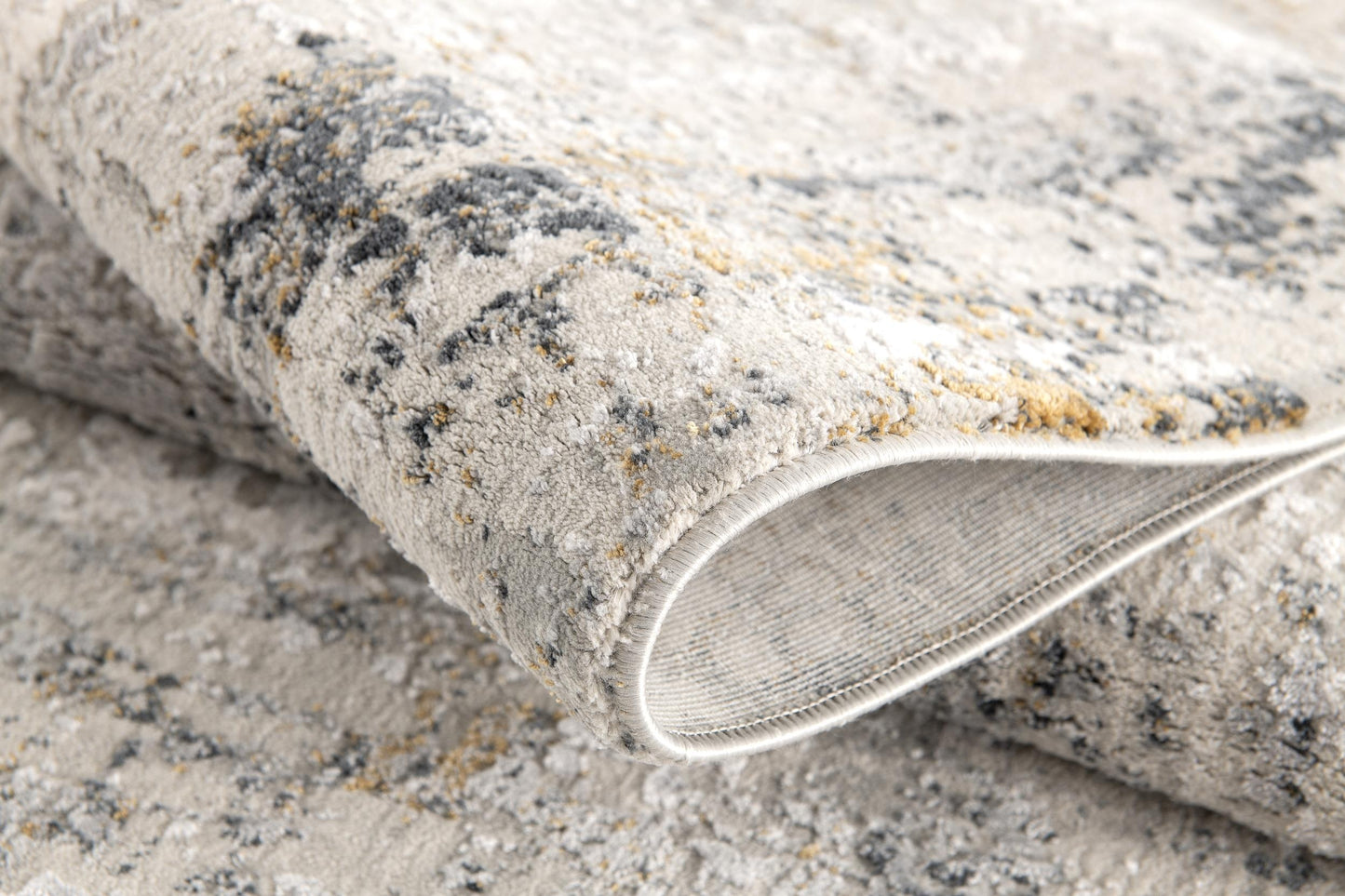 Mizu Abstract Contemporary Beige and Grey Indoor Rug