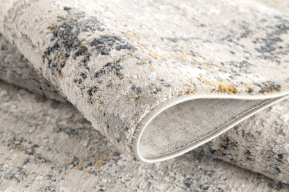 Mizu Abstract Contemporary Beige and Grey Indoor Rug