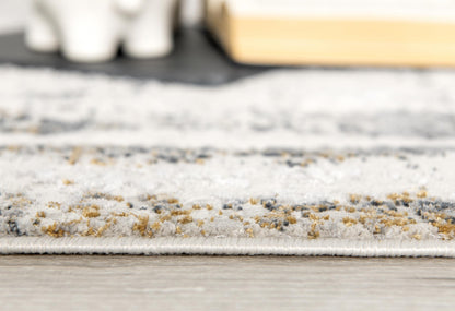 Mizu Abstract Contemporary Beige and Grey Indoor Rug