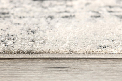 Haven Distressed Medallion Transitional Grey and Beige Indoor Rug