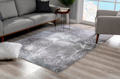 Oasis Scandinavian Abstract Grey Rug