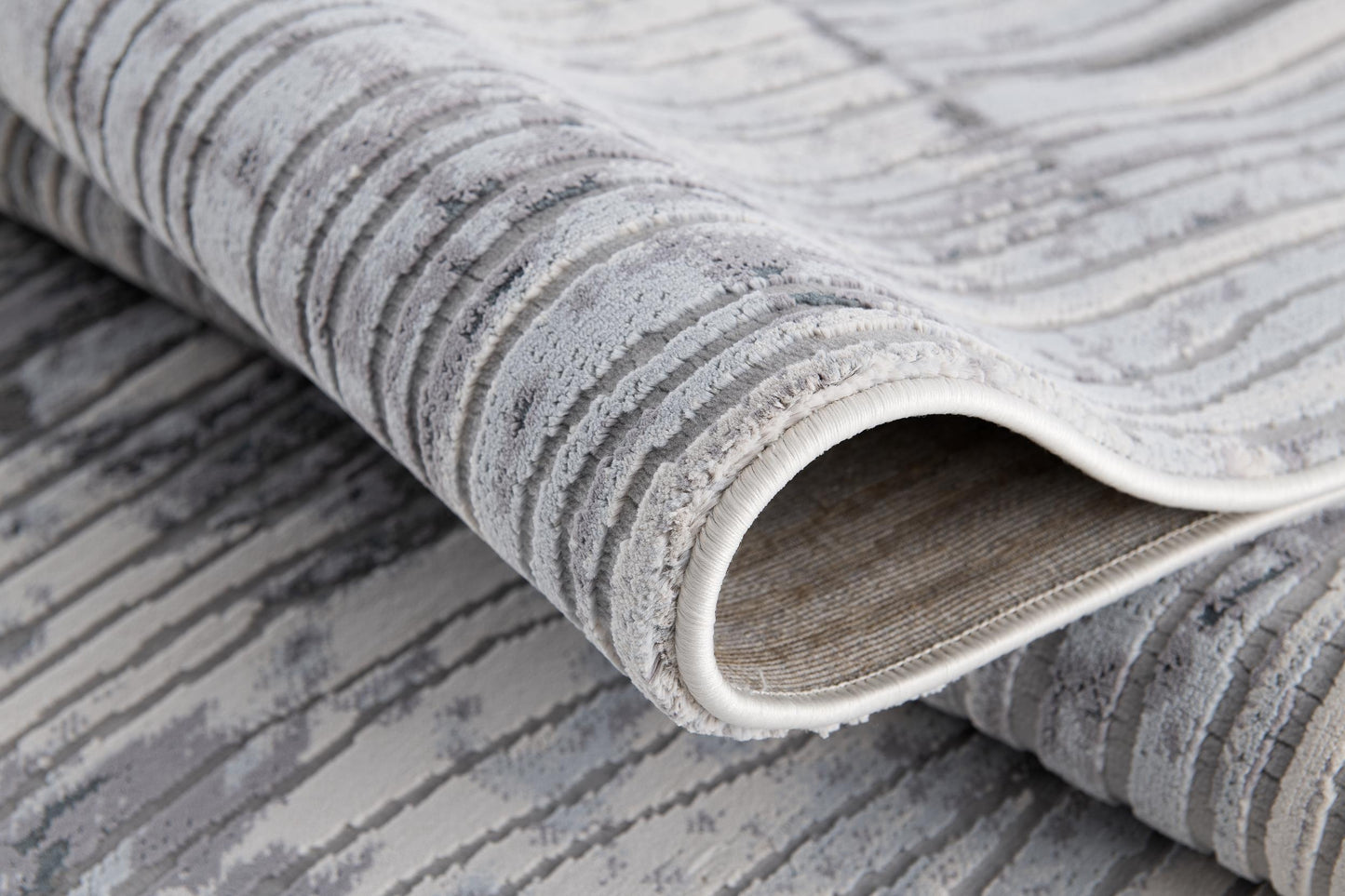 Nyra Abstract Contemporary Grey and Blue Indoor Rug