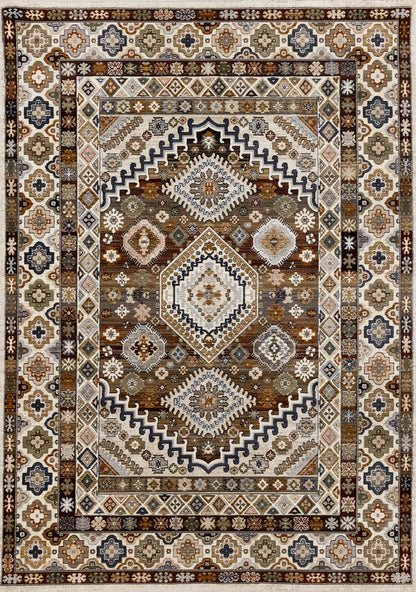 Classic Traditional Border Cream Area Rug-1