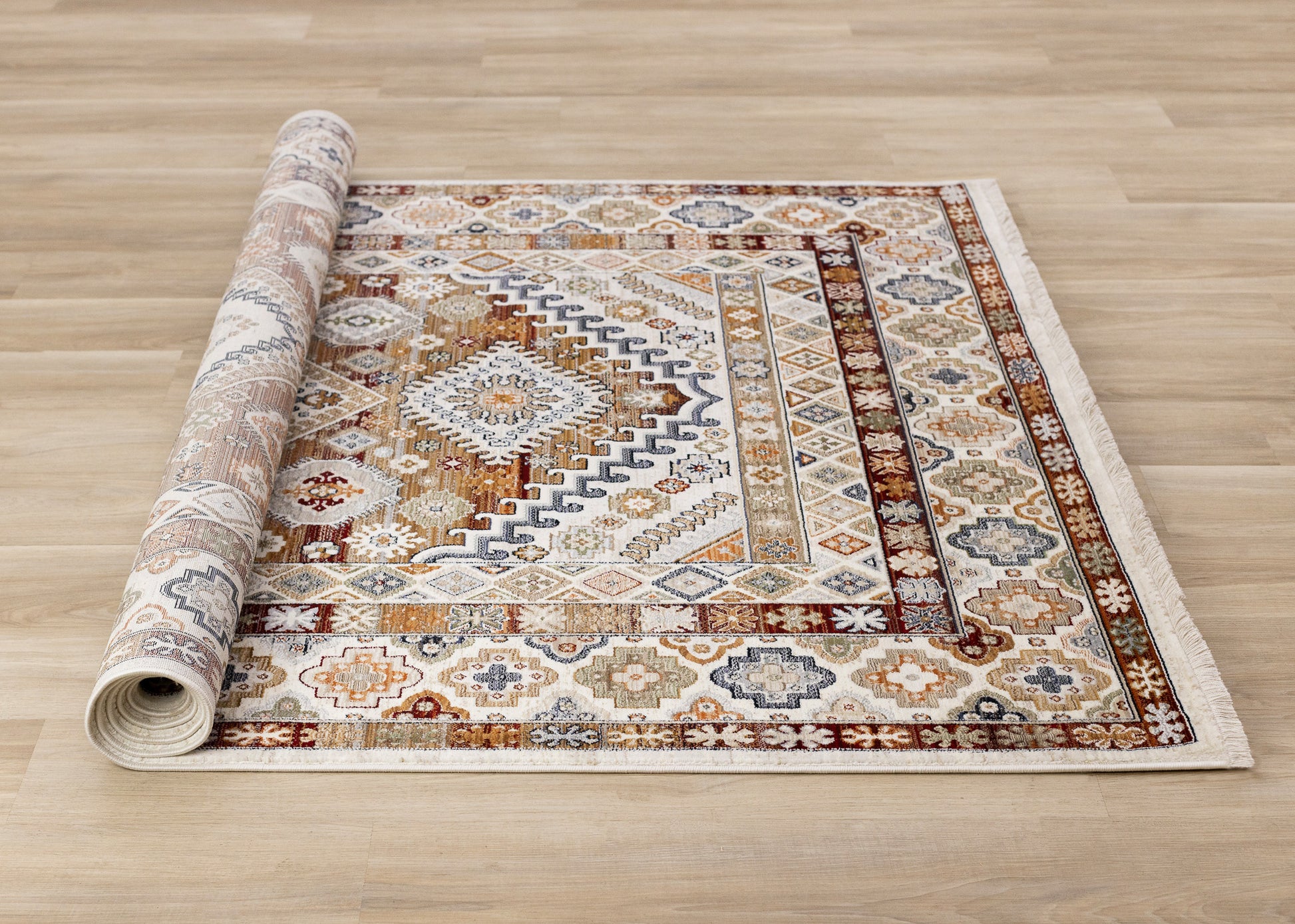 Classic Traditional Border Cream Area Rug-7