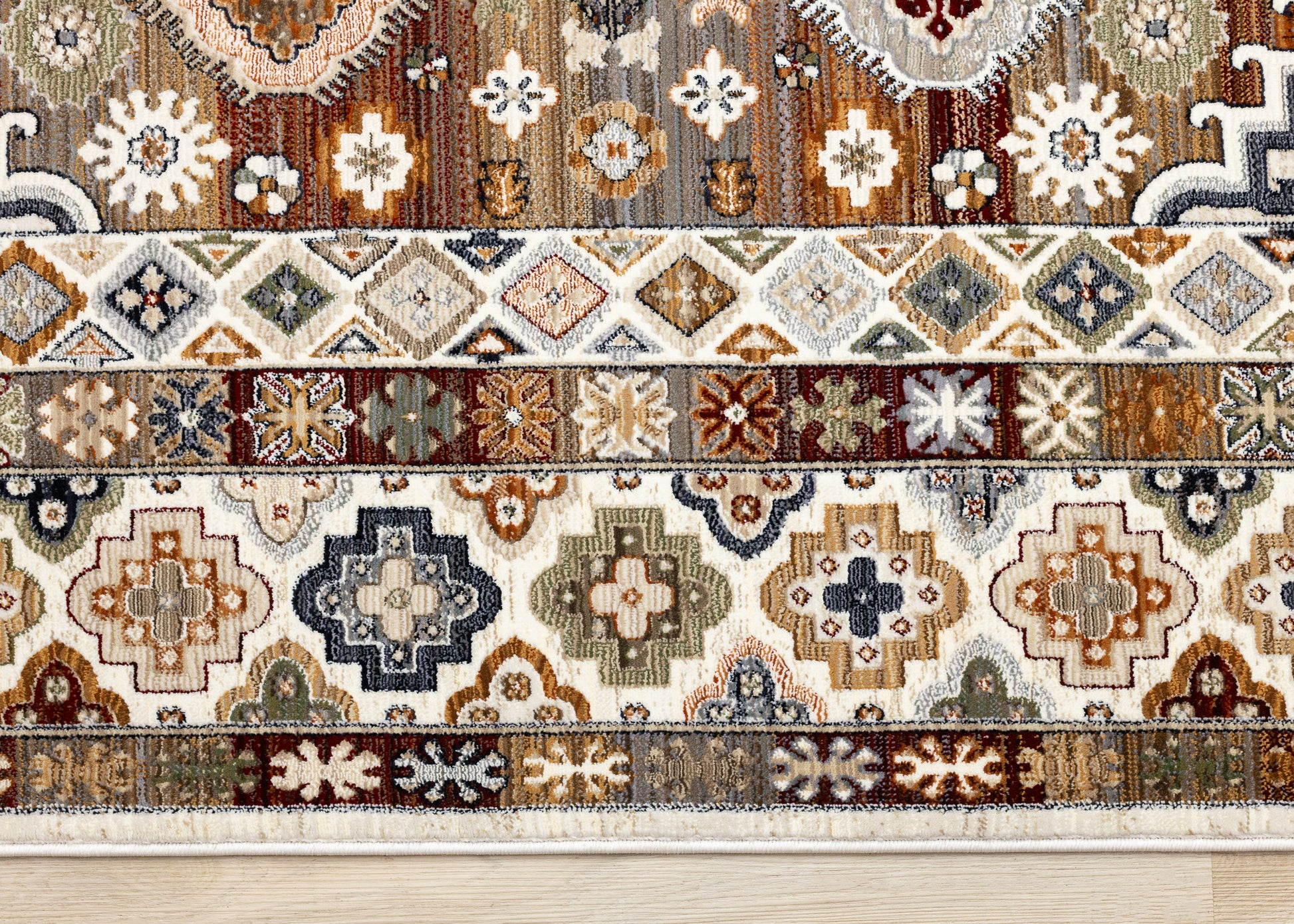 Classic Traditional Border Cream Area Rug-8