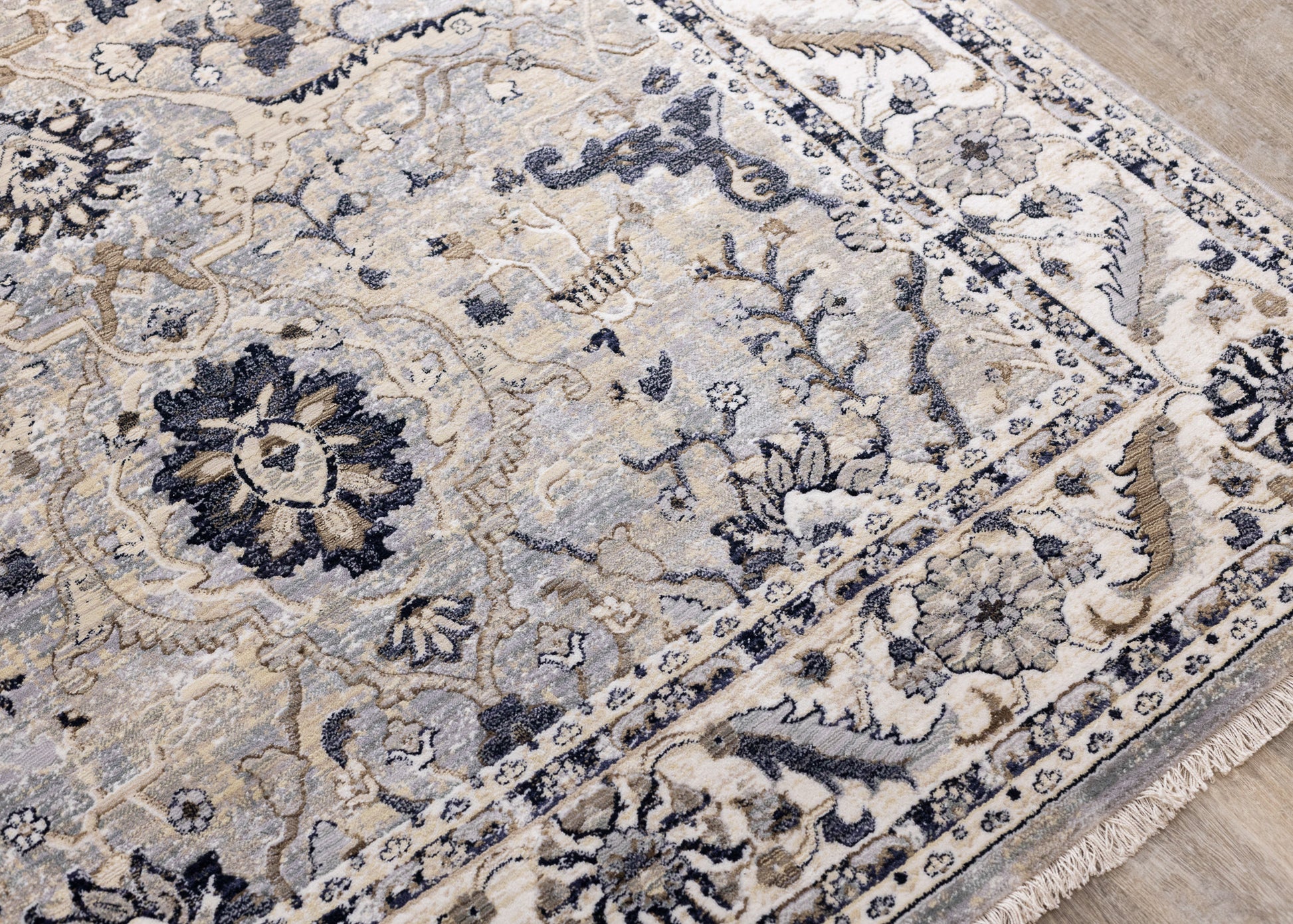 Contemporary Elegant Beige Area Rug-4