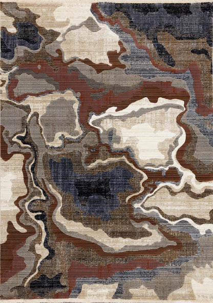 Contemporary Organic Beige Area Rug-1