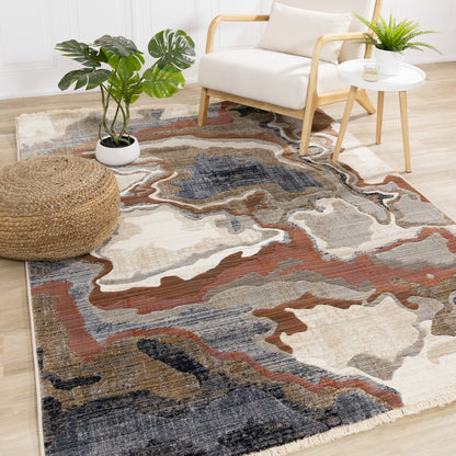 Contemporary Organic Beige Area Rug-2
