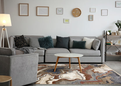 Contemporary Organic Beige Area Rug-3