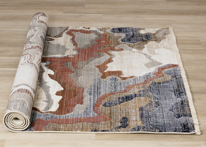 Contemporary Organic Beige Area Rug-7