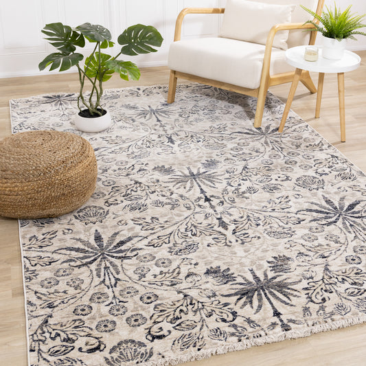 Classic Traditional Cream Area Rug