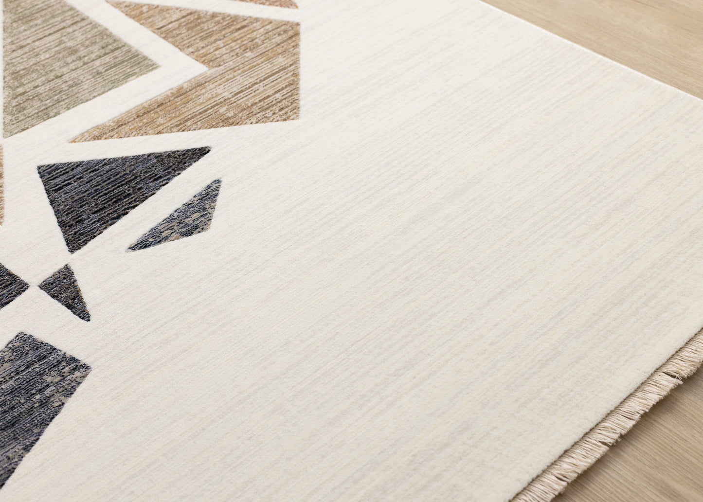 Art Distressed Geometric Cream Area Rug-4
