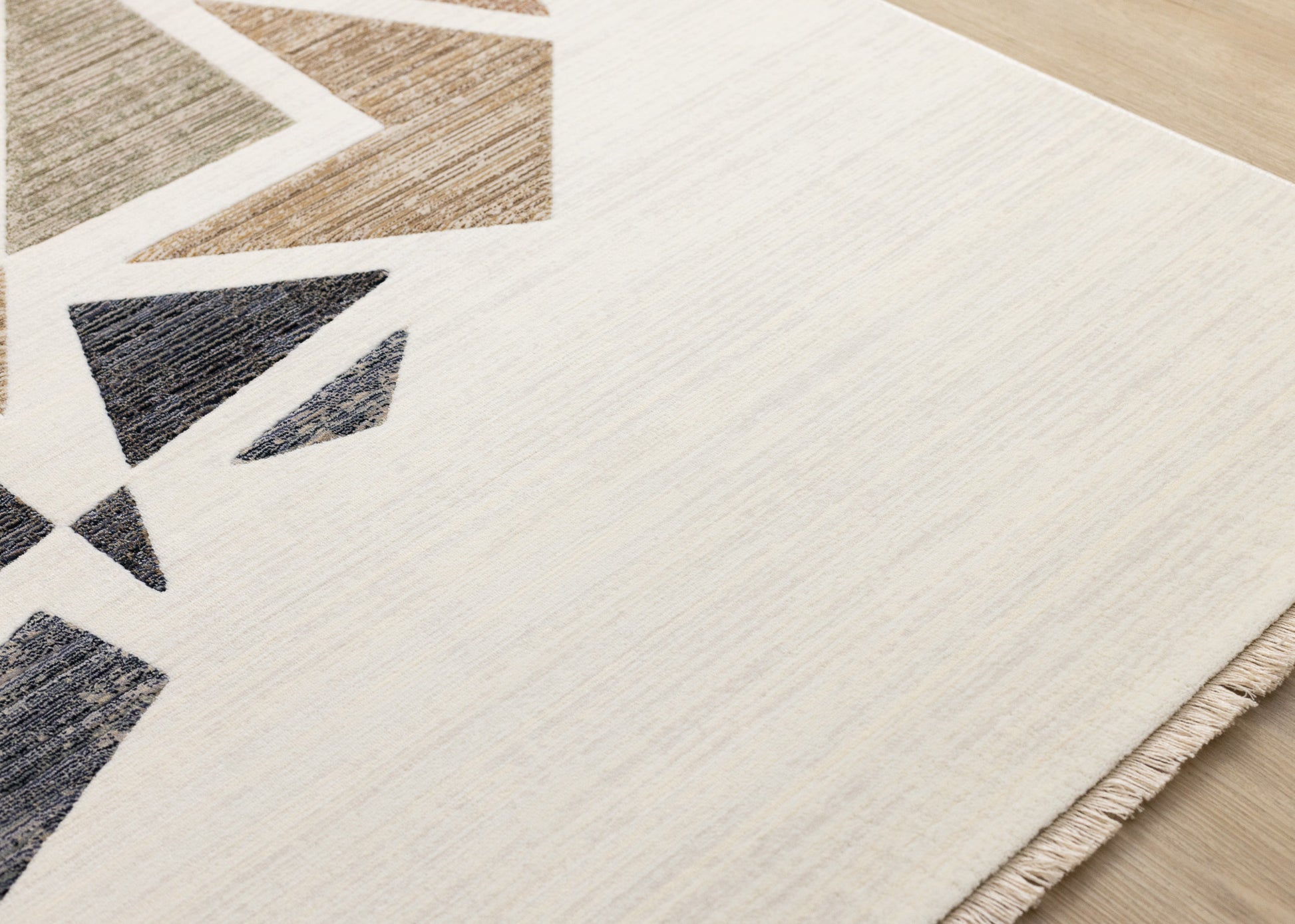Art Distressed Geometric Cream Area Rug-4