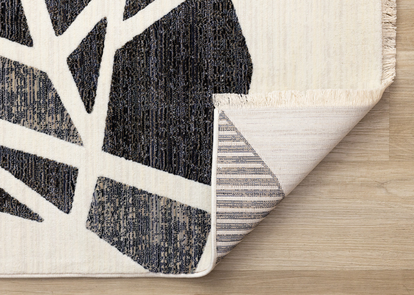 Art Distressed Geometric Cream Area Rug-6