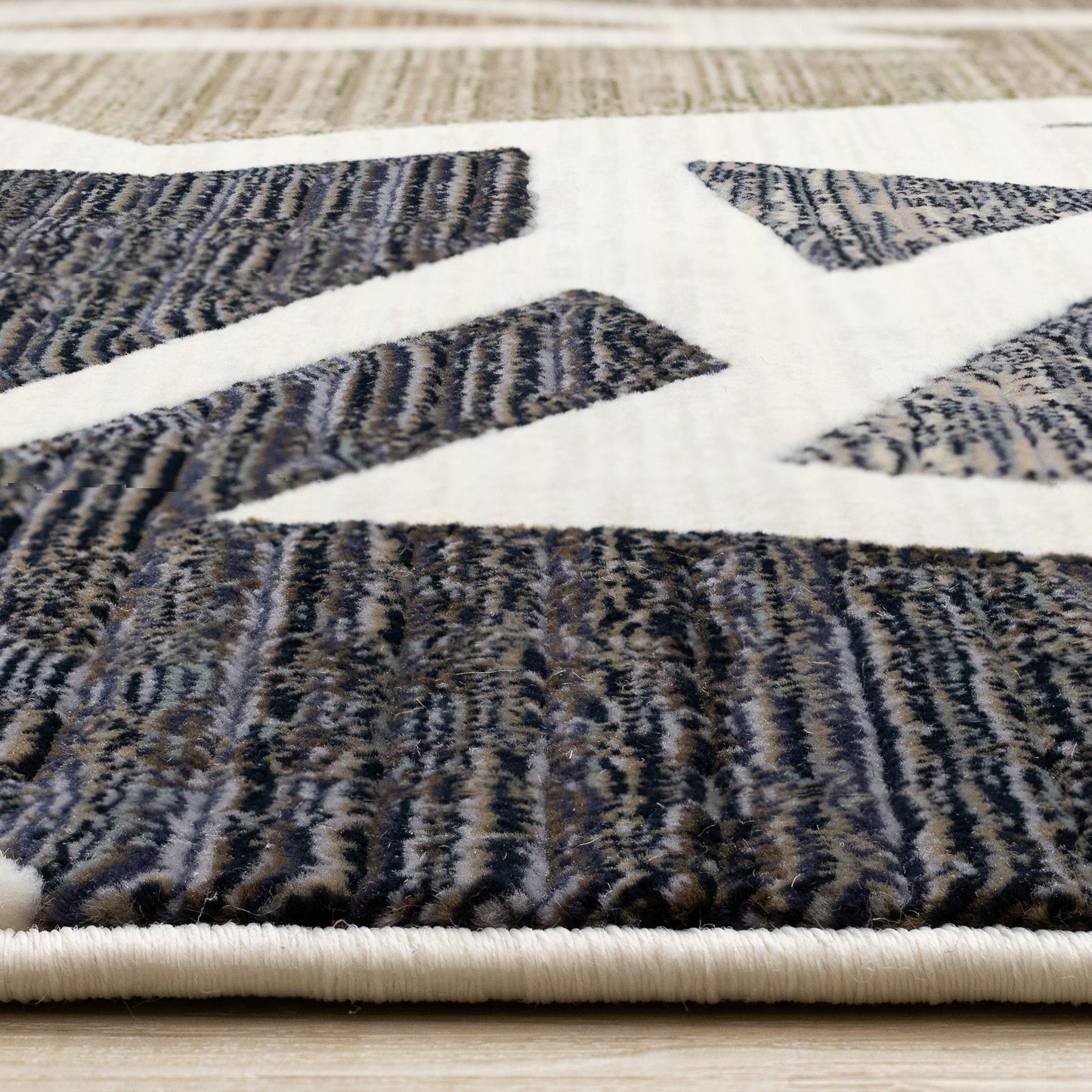 Art Distressed Geometric Cream Area Rug-9