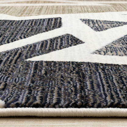 Art Distressed Geometric Cream Area Rug-9