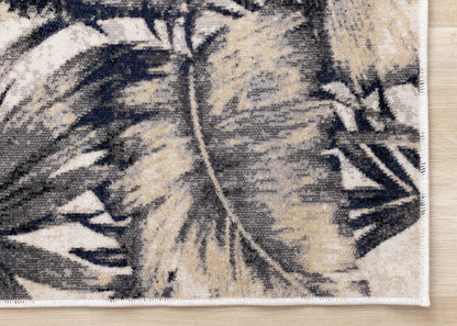 Contemporary Botanical Cream Area Rug