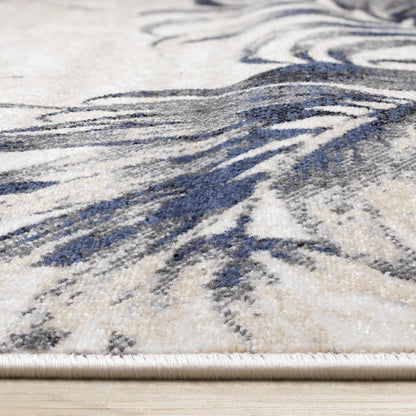 Contemporary Botanical Cream Area Rug