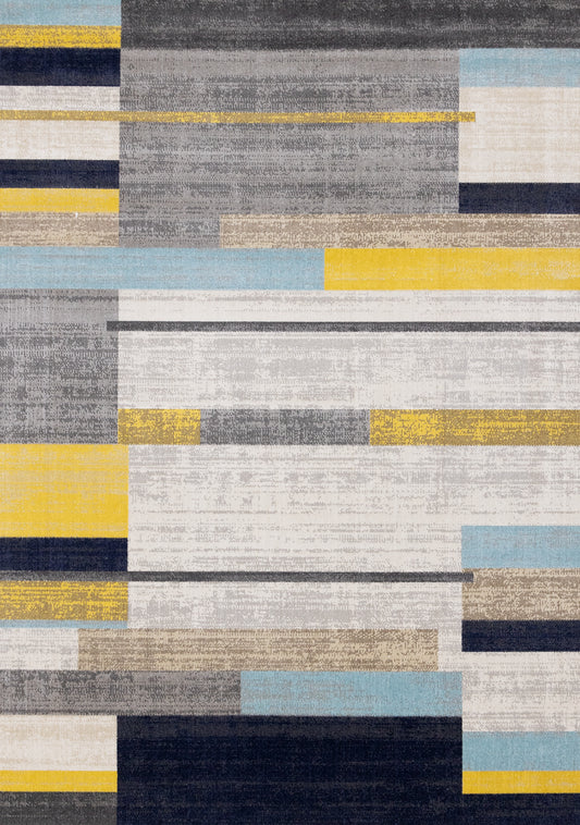 Contemporary Geometric Grey Area Rug
