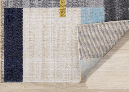 Contemporary Geometric Grey Area Rug