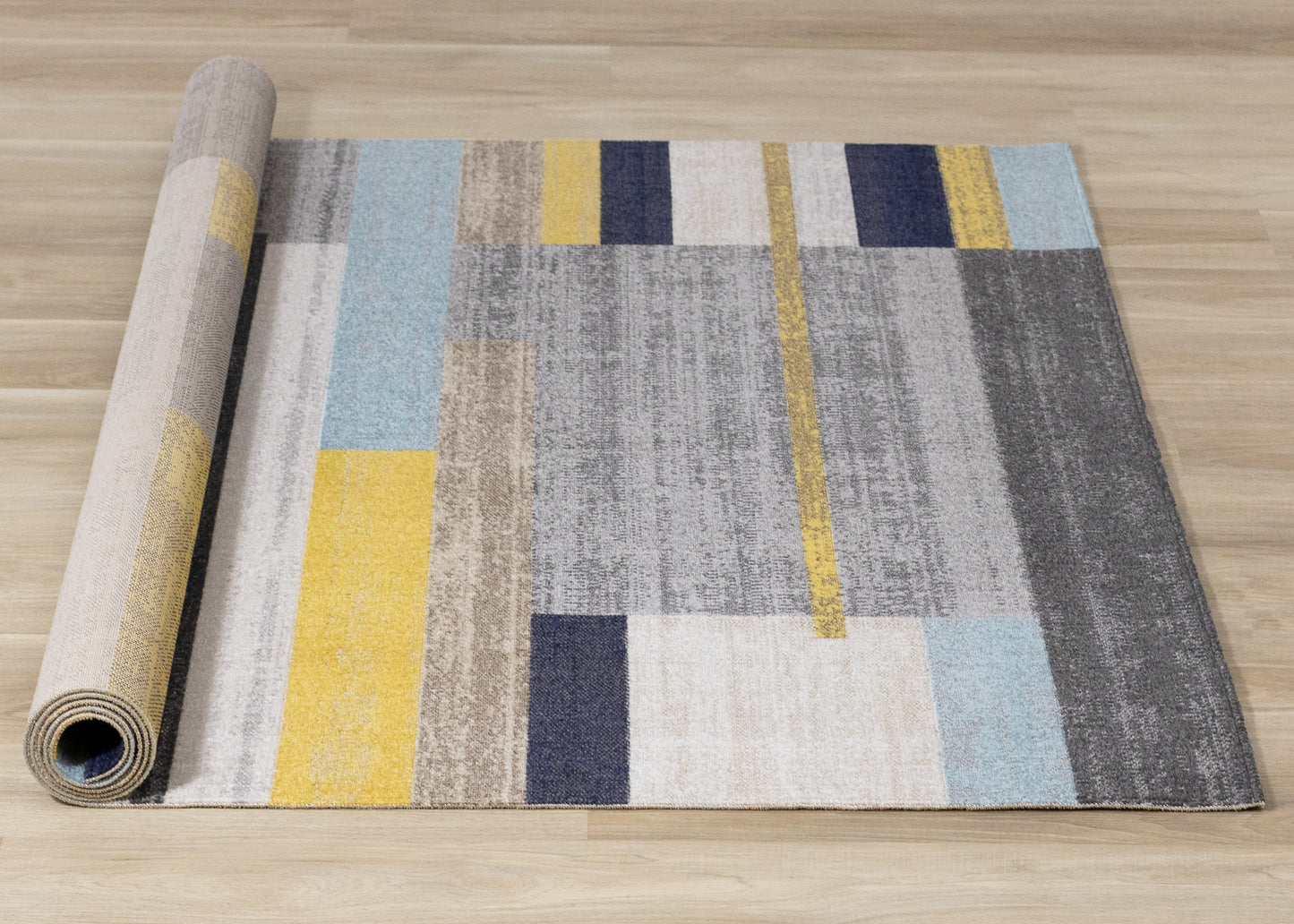 Contemporary Geometric Grey Area Rug