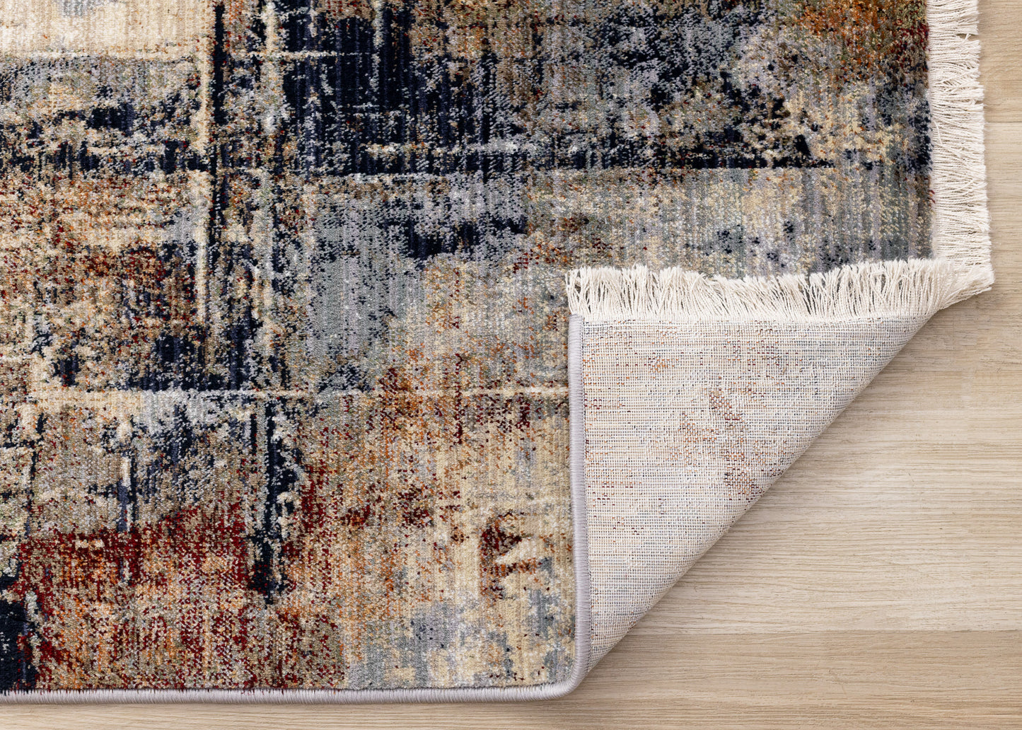 Contemporary Distressed Cream Area Rug