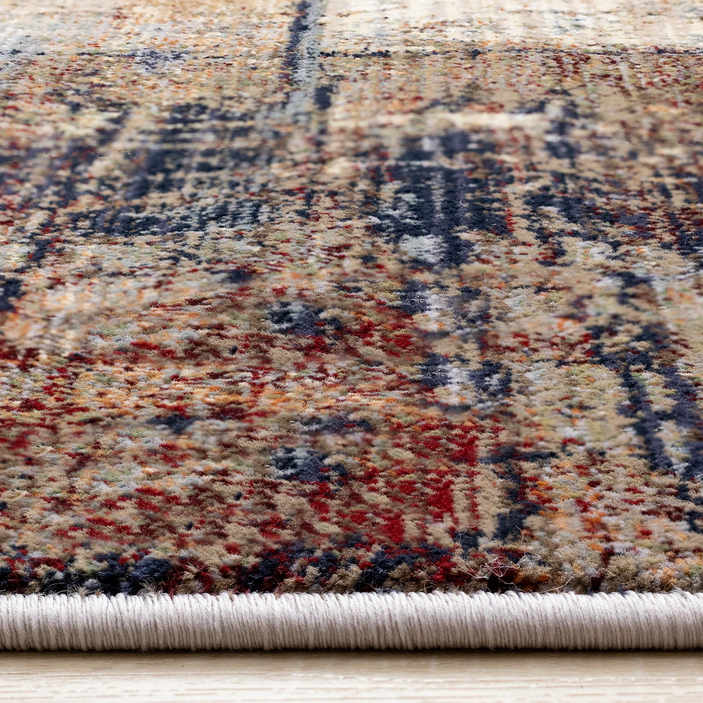 Contemporary Distressed Cream Area Rug