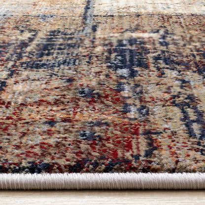 Contemporary Distressed Cream Area Rug